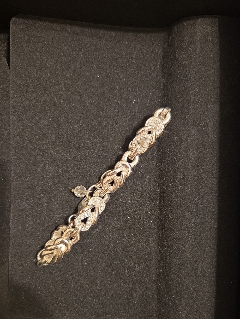 Elegant Gold-Tone Crystal Link Bracelet - Women Jewelry